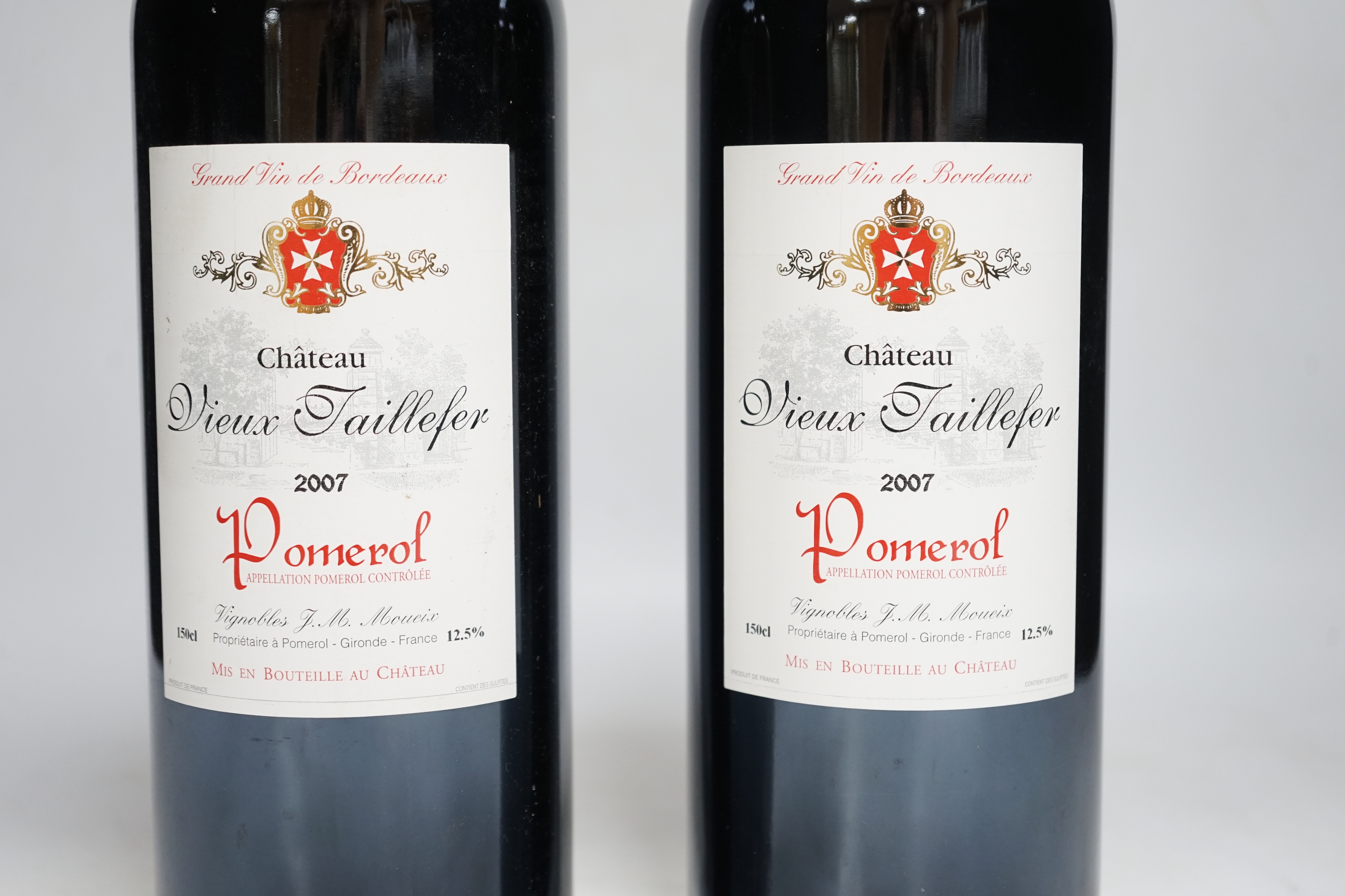 Two magnums of Pomerol Chateau Vieux Taillefer 2007